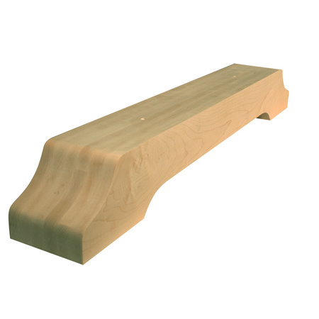 OSBORNE WOOD PRODUCTS 35 1/2 x 4 3/4 x 5 Pre-drilled Trestle Base in Red Oak 340272O